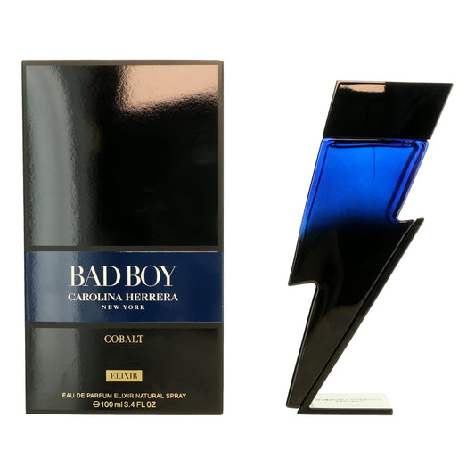 Bad Boy Cobalt Elixir by Carolina Herrera, 3.4 oz Eau de Parfum Elixir Spray for Men