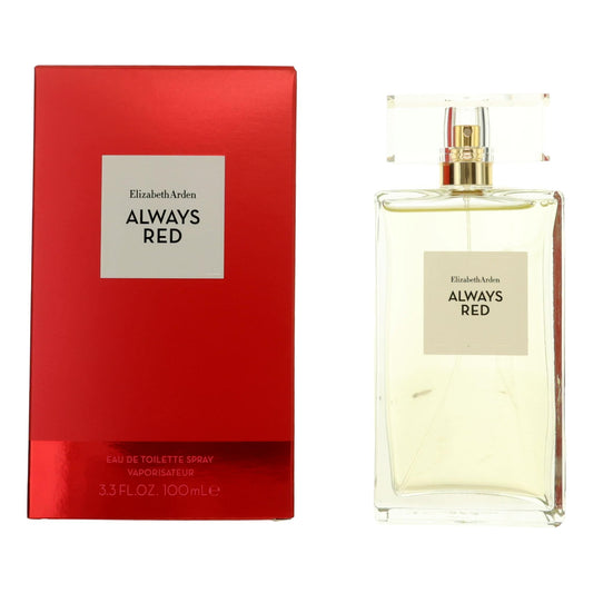 Always Red by Elizabeth Arden, 3.3 oz Eau de Toilette Spray for Women