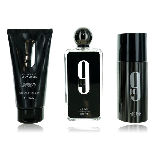 9 PM by Afnan, 3 Piece Gift Set for Men