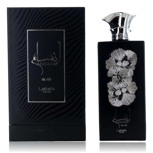 Ansaam Silver by Lattafa, 3.4 oz Eau de Parfum Spray for Unisex