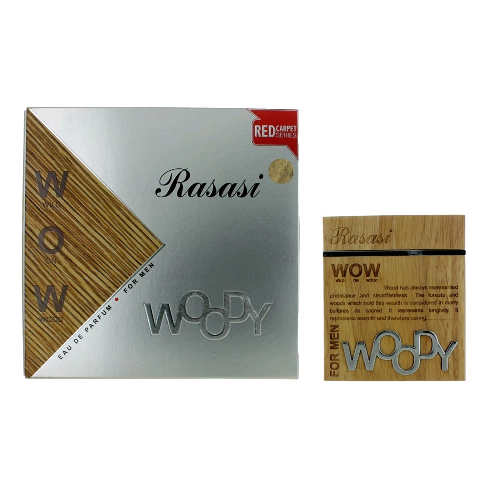 Woody by Rasasi, 2 oz Eau De Parfum Spray for Men