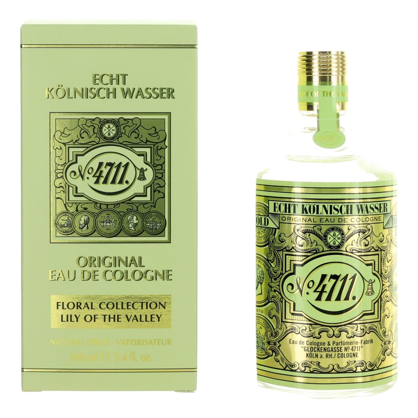 4711 Floral Collection Lily of the Valley by 4711, 3.4 oz Eau De Cologne Spray for Unisex