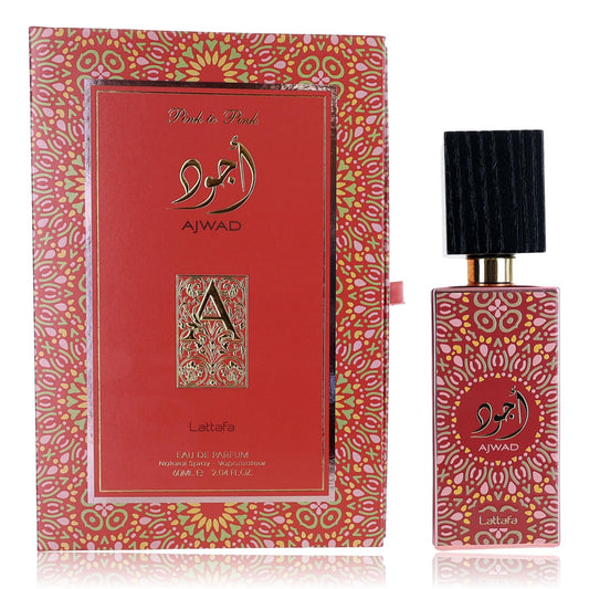 Ajwad Pink to Pink by Lattafa, 2.04 oz Eau de Parfum Spray for Unisex